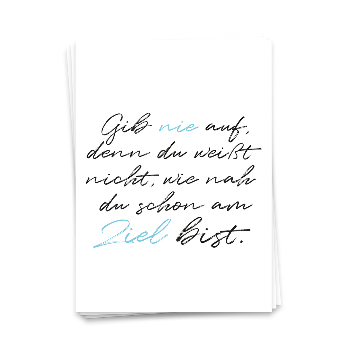 Gib nie auf - Postkarte