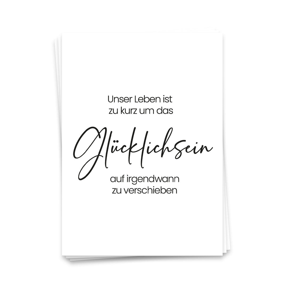 Unser Leben ist zu kurz - Postkarte