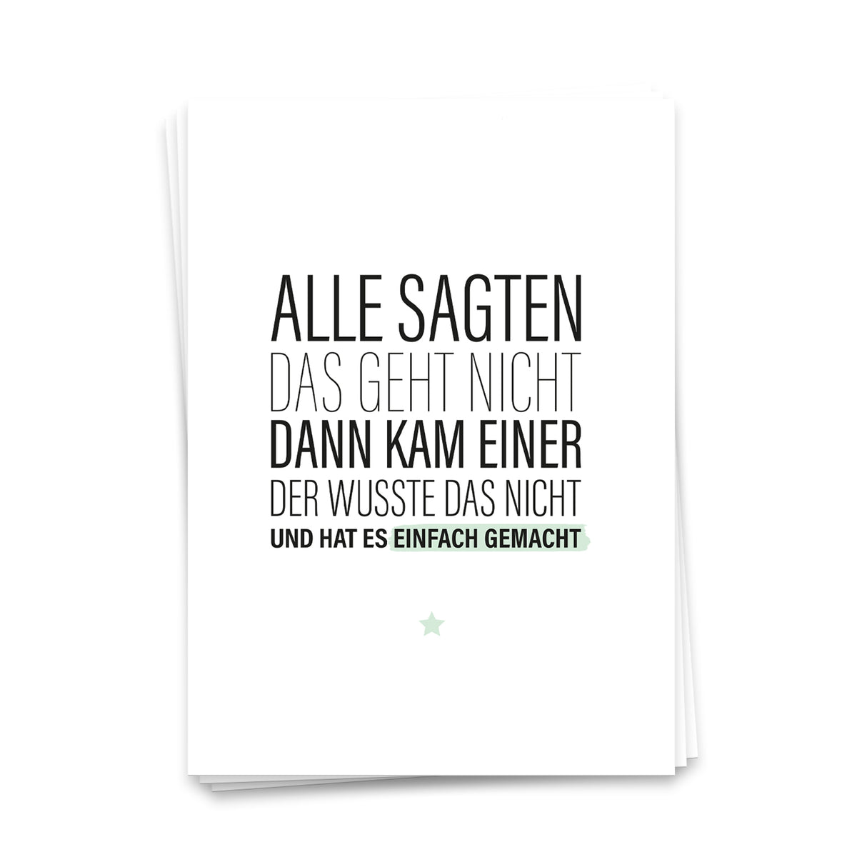 Alle sagten das geht nicht - Postkarte