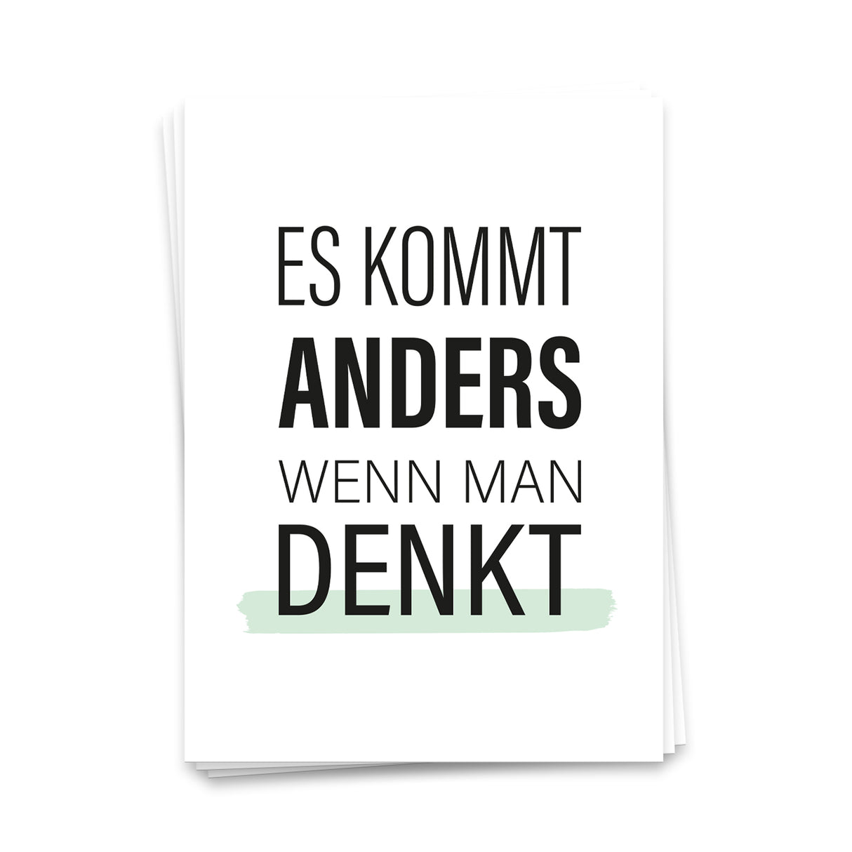 Es kommt anders wenn man denkt - Postkarte