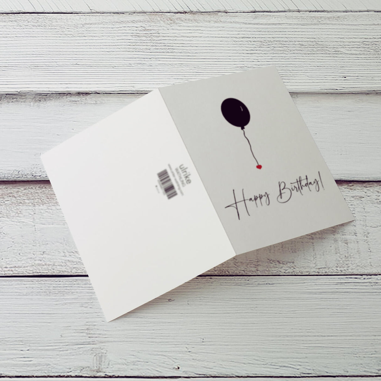 Happy Birthday Ballon - Klappkarte mit Umschlag