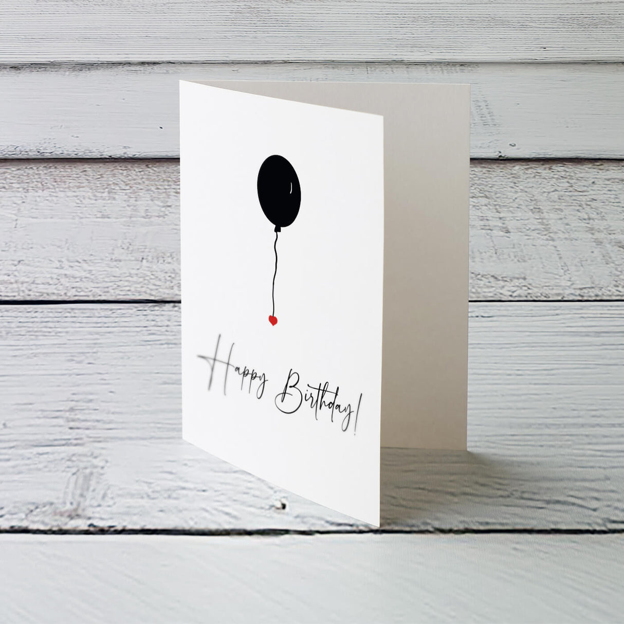 Happy Birthday Ballon - Klappkarte mit Umschlag