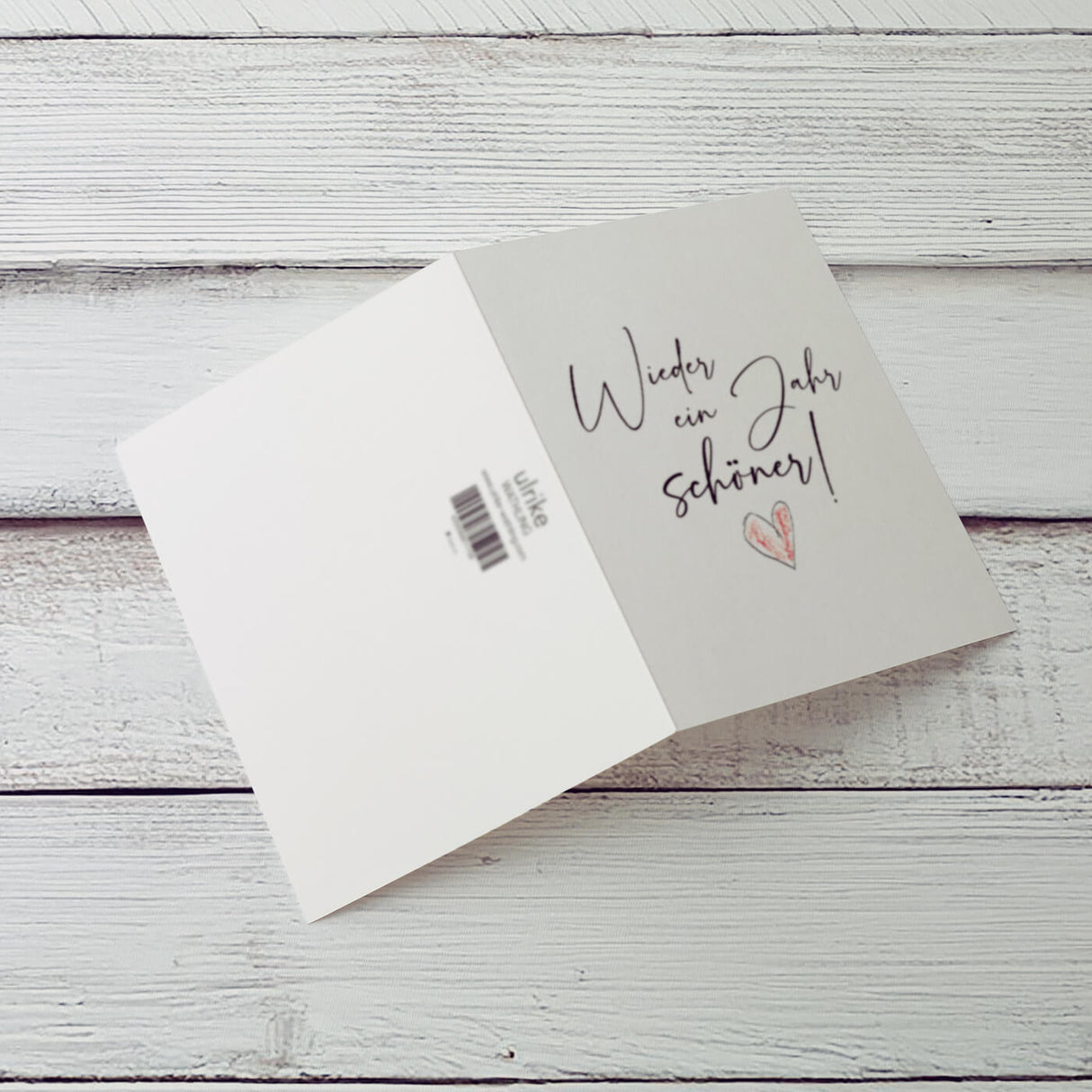 Wieder ein Jahr schöner - Klappkarte mit Umschlag