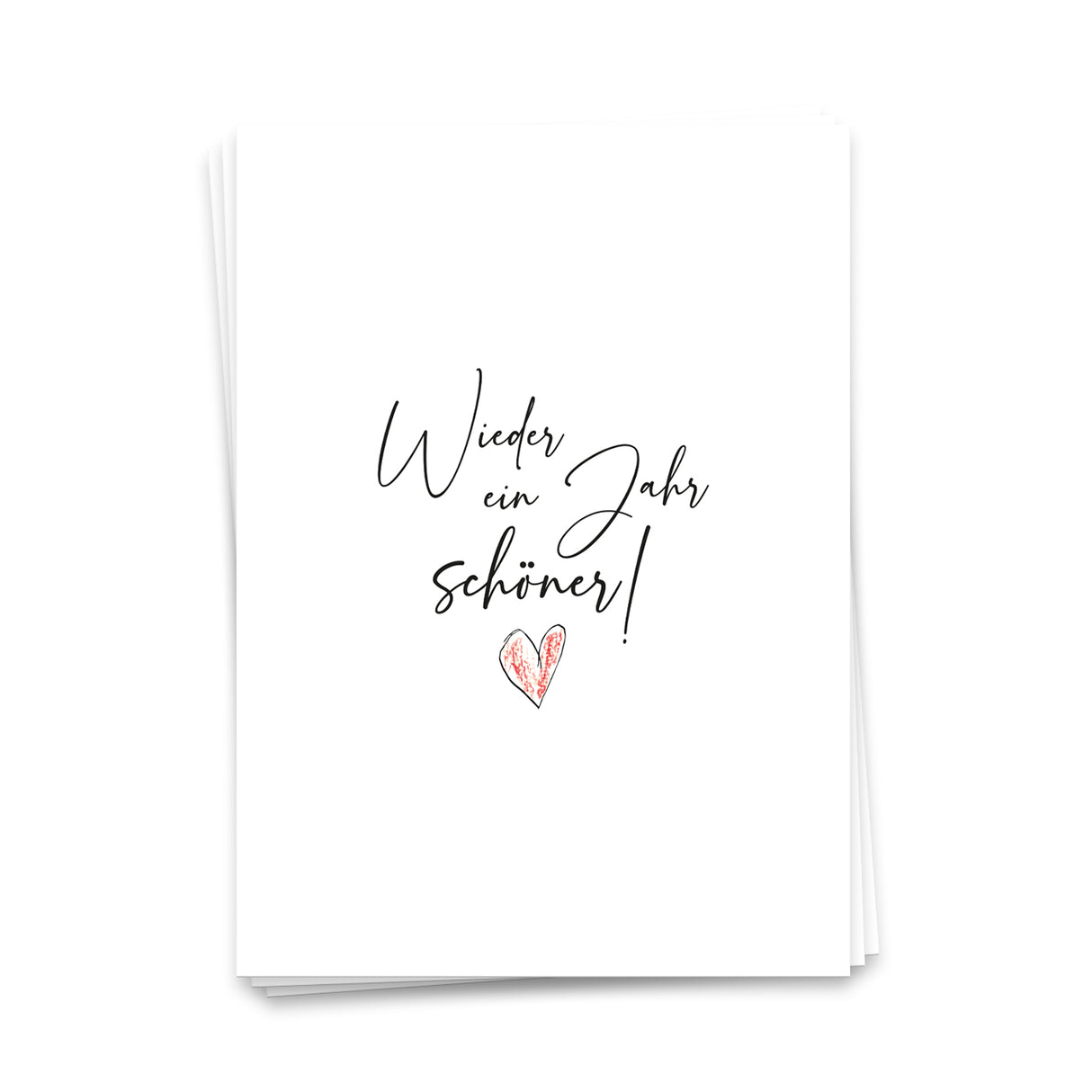 Wieder ein Jahr schöner - Postkarte