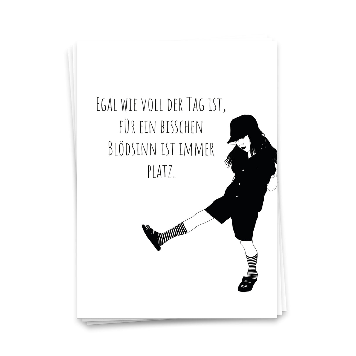 Egal wie voll der Tag ist - Postkarte