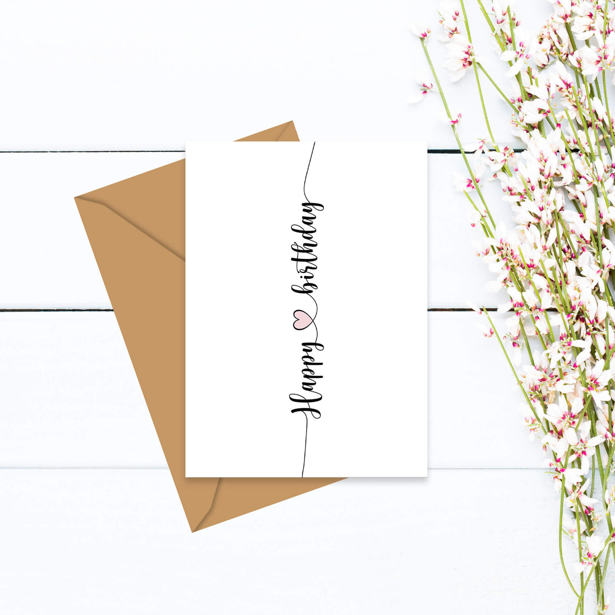 Happy Birthday - Klappkarte mit Umschlag