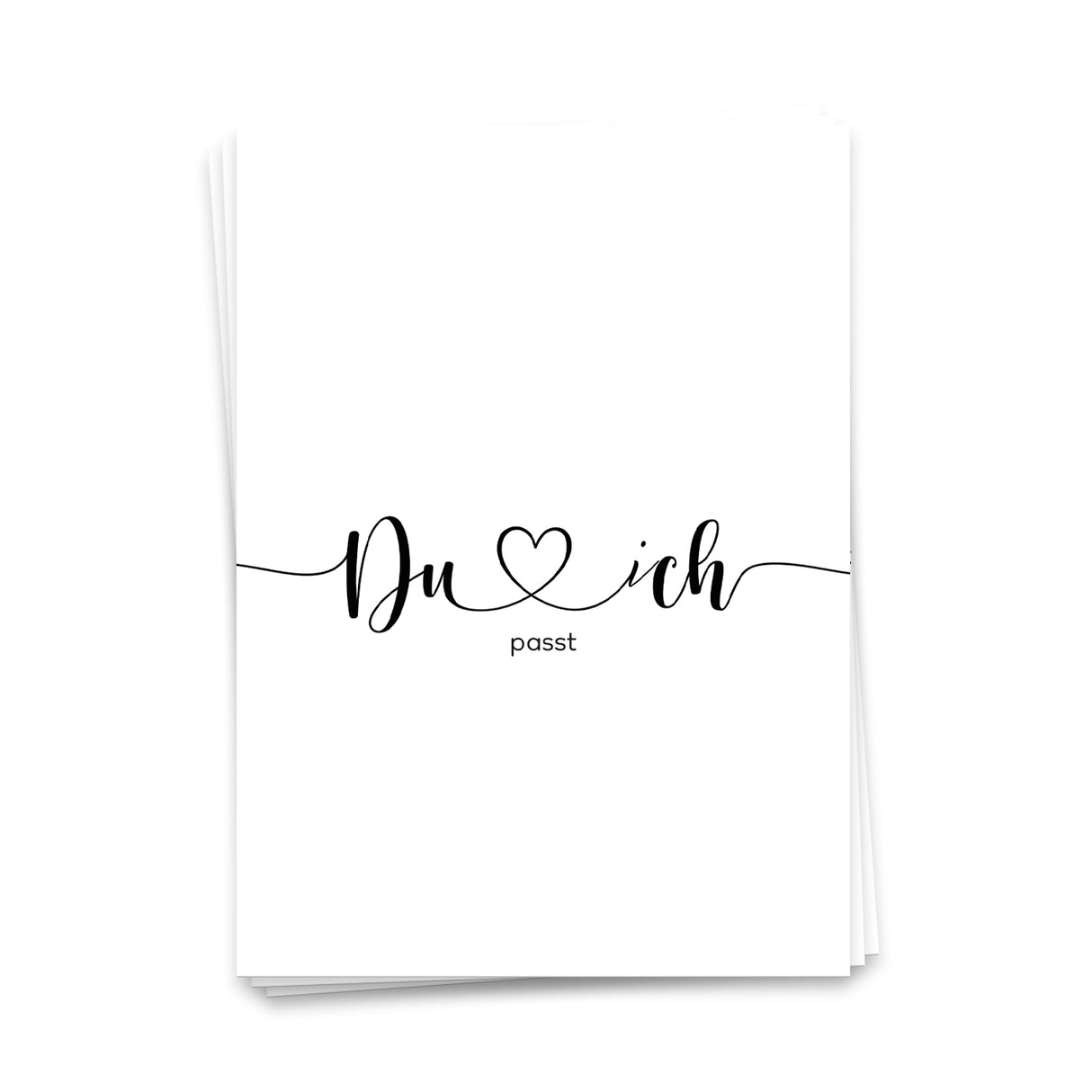 Du, ich, passt - Postkarte