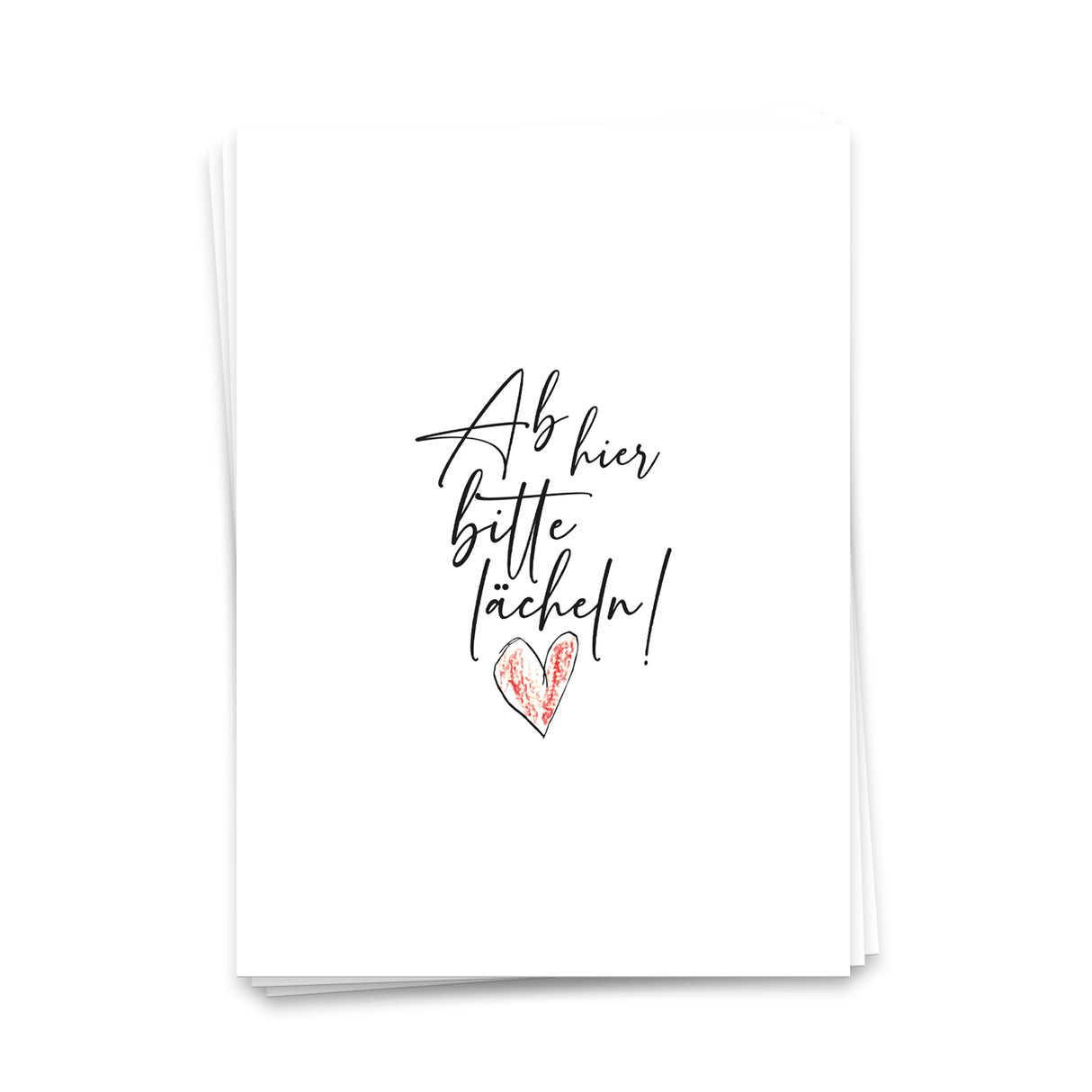 Ab hier bitte Lächeln 1 - Postkarte