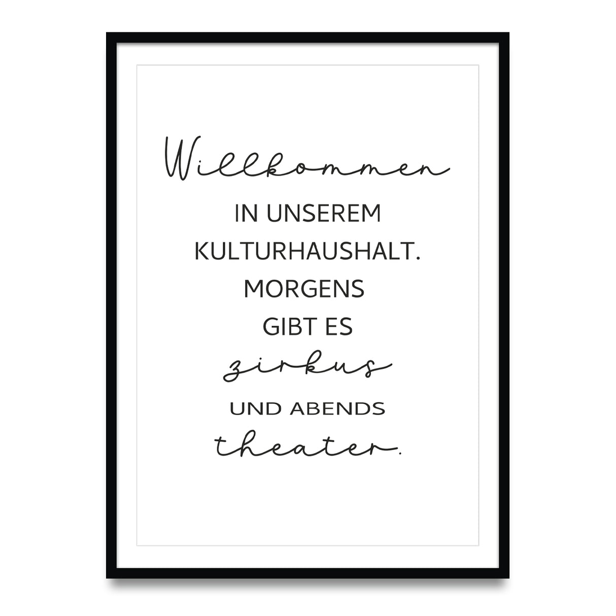 Willkommen in unserem Kulturhaushalt - Poster