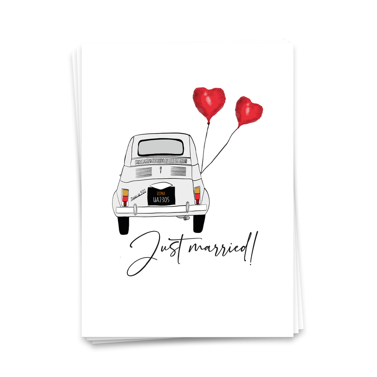 Just married - Postkarte