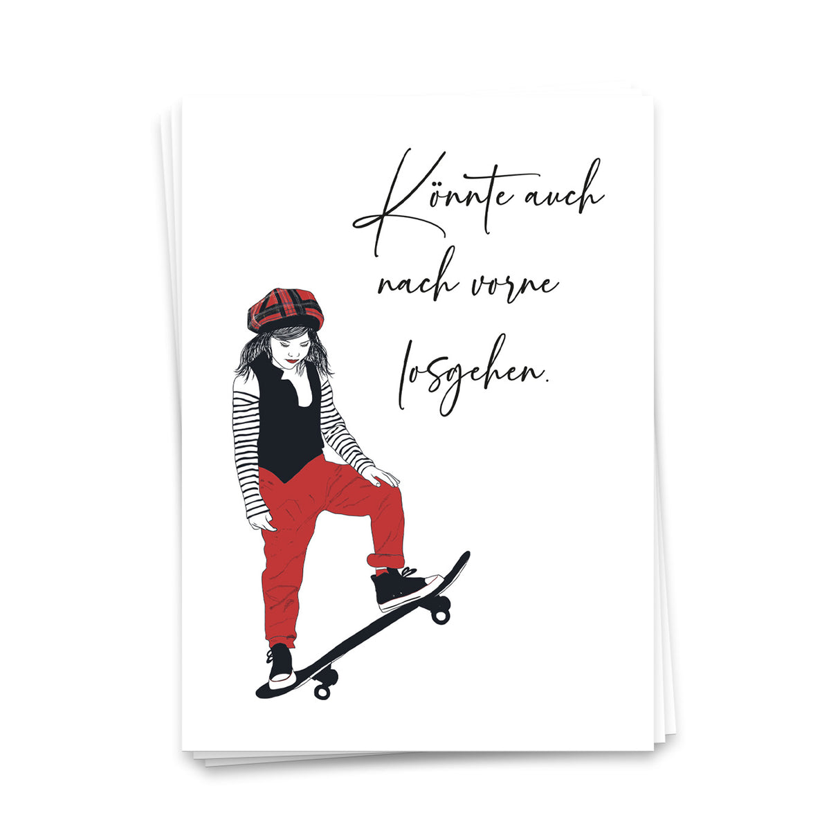 Könnte auch nach vorne losgehen - Postkarte