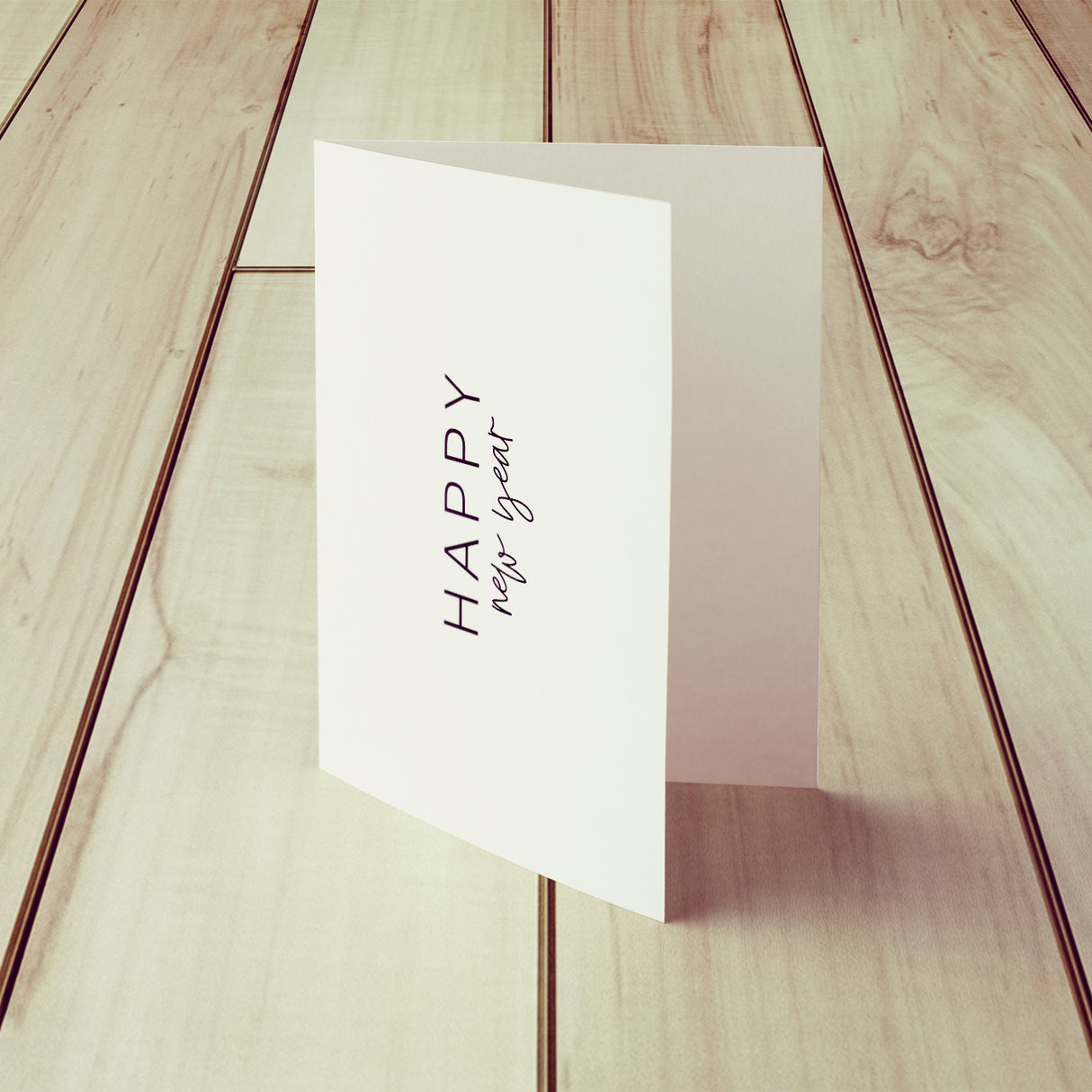 Happy new Year - Klappkarte mit Umschlag