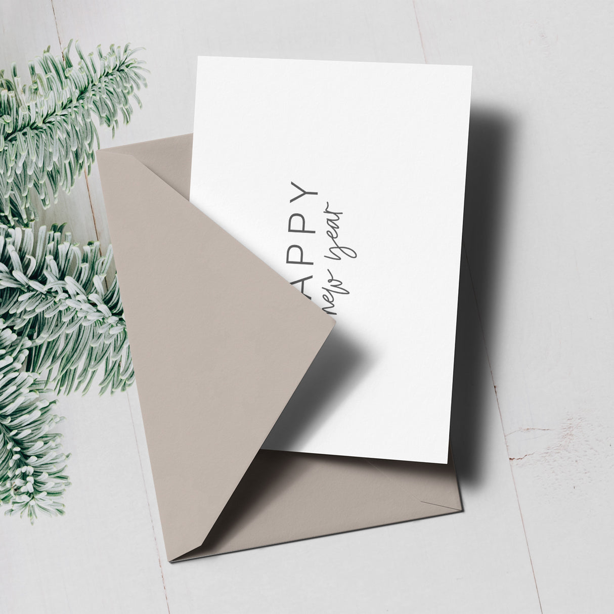 Happy new Year - Klappkarte mit Umschlag