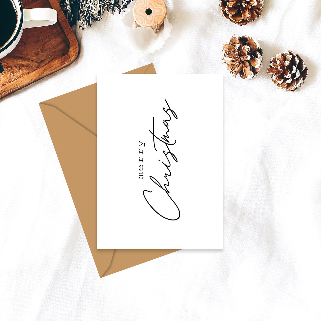 Merry Christmas - Klappkarte mit Umschlag