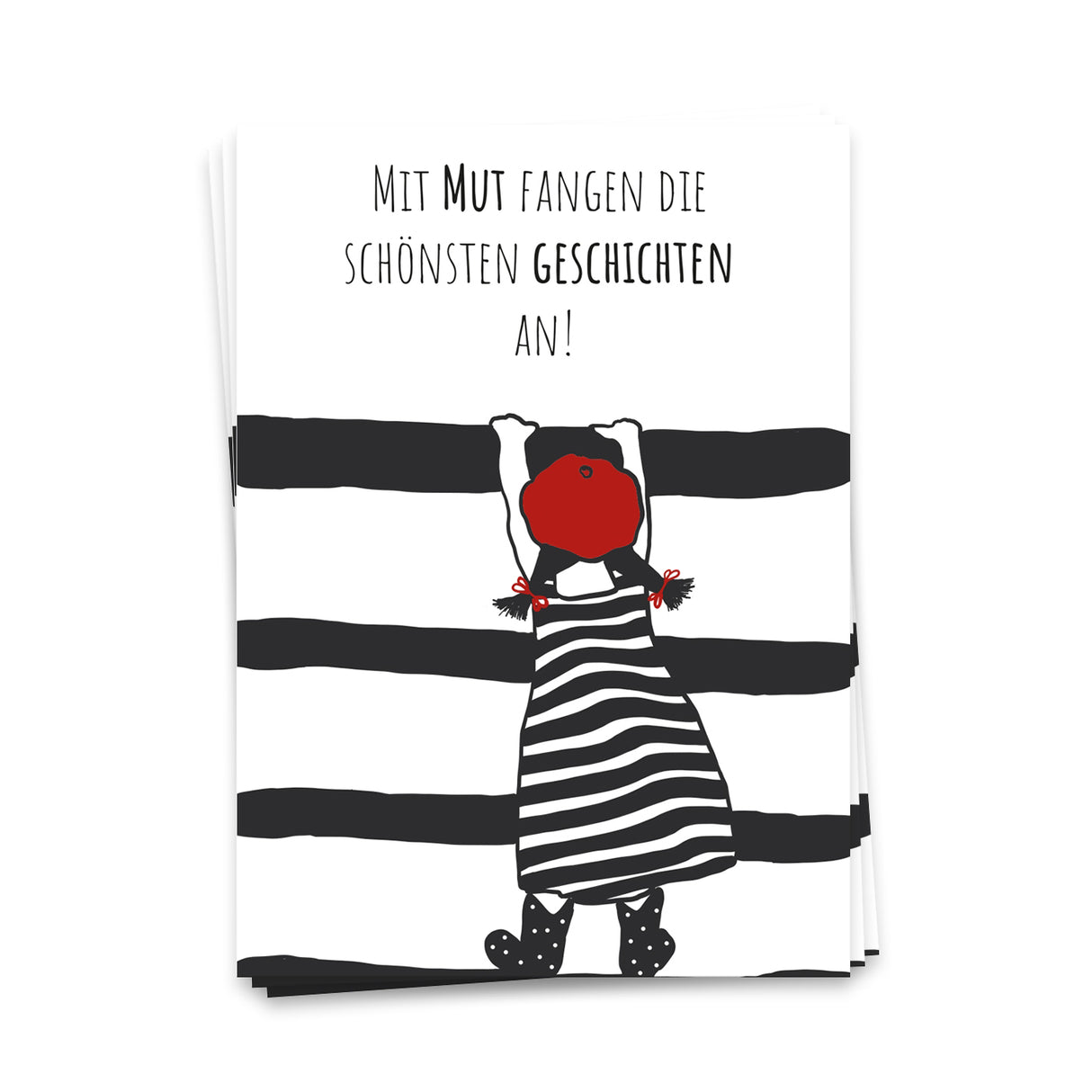 Mit Mut fangen die schönsten Geschichten an - Postkarte