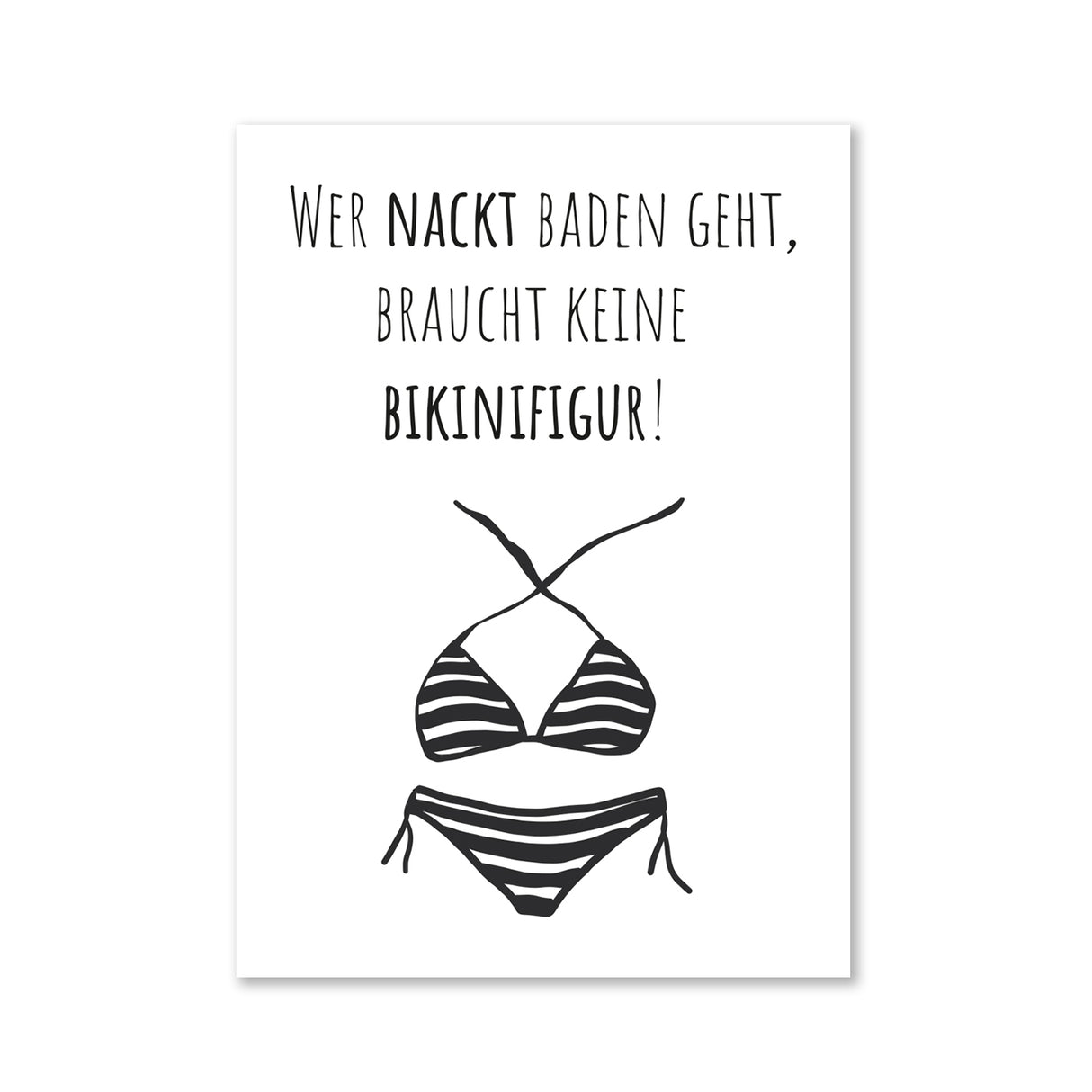 Wer nackt baden geht, braucht keine Bikinifigur - Magnet