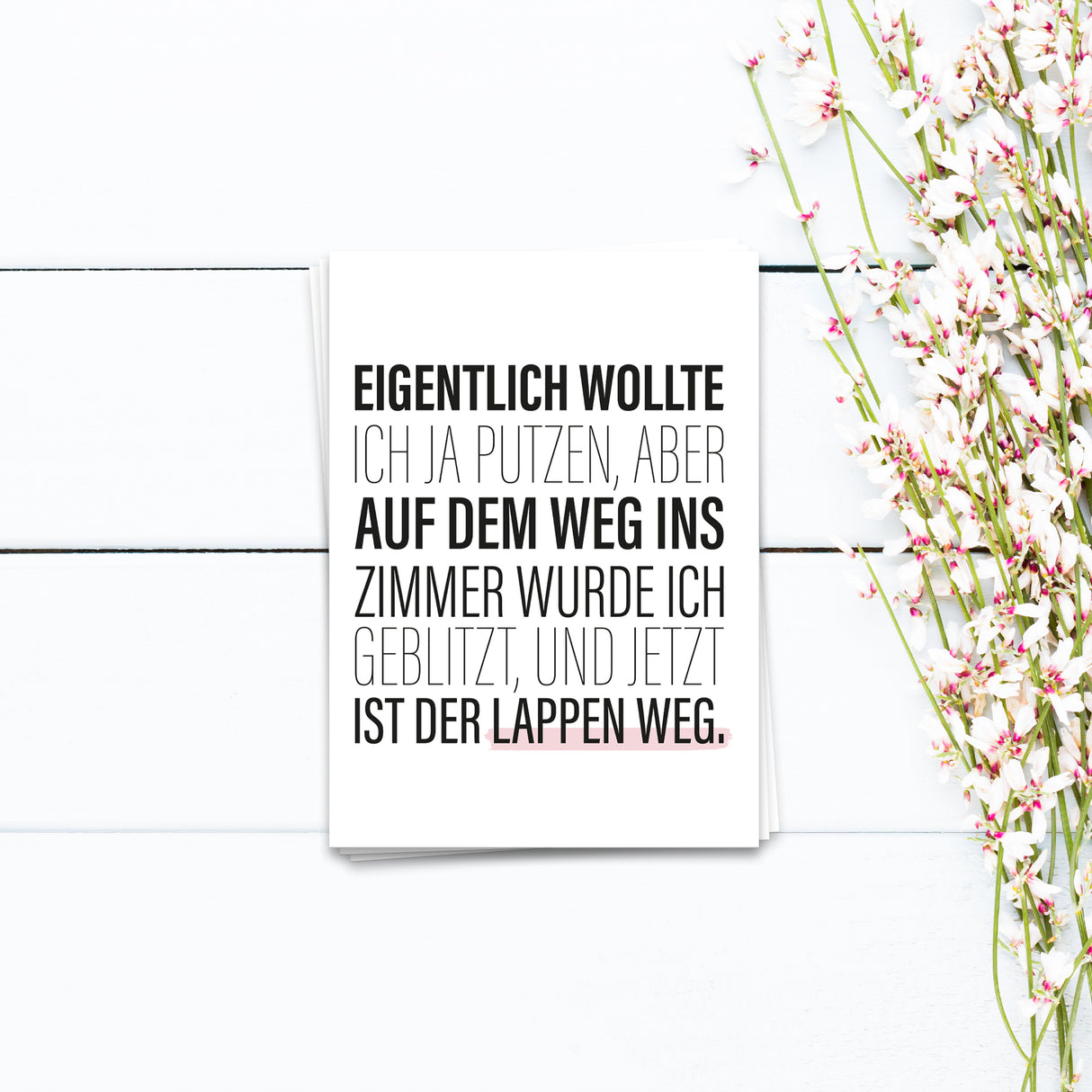 Eigentlich wollte ich ja putzen - Postkarte