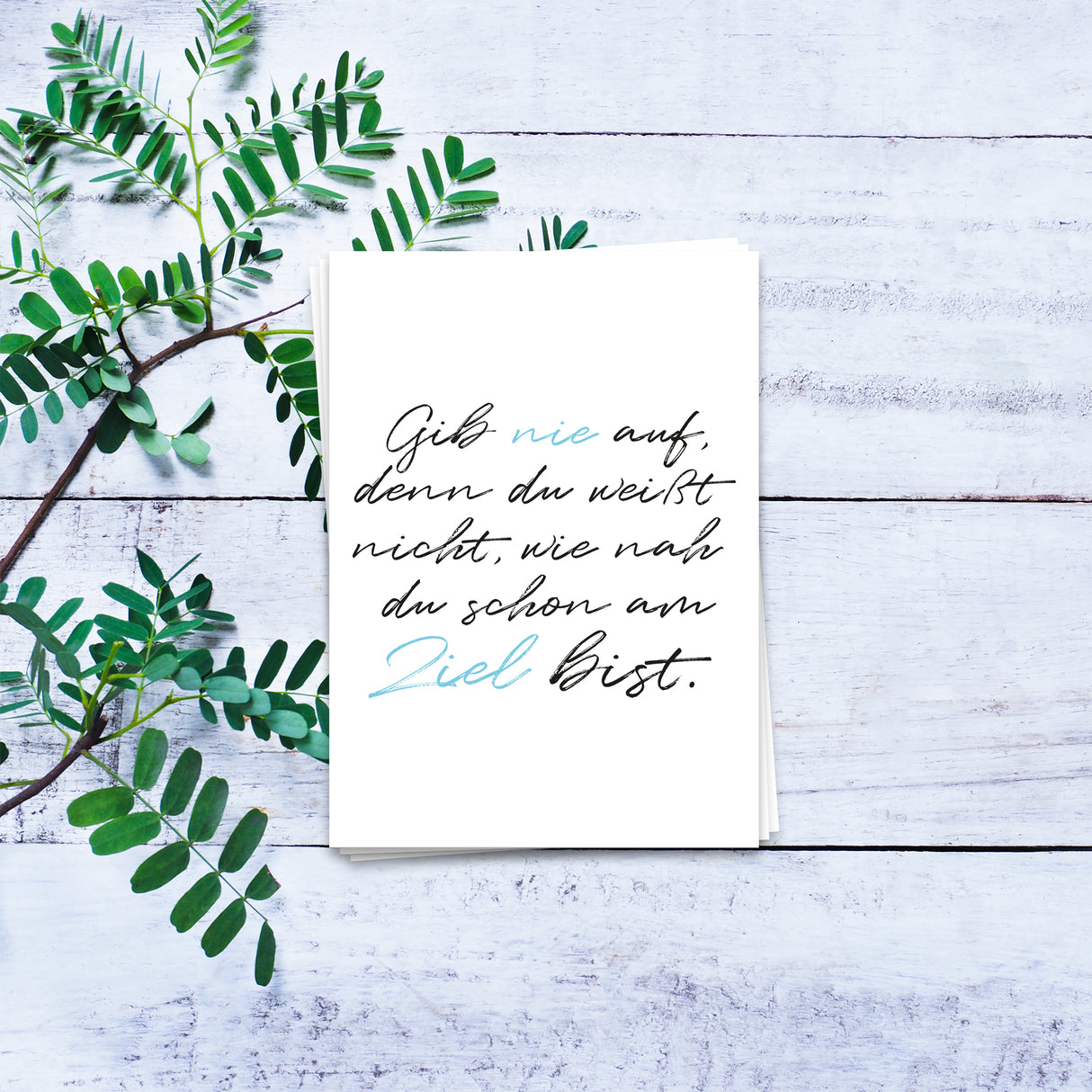 Gib nie auf - Postkarte