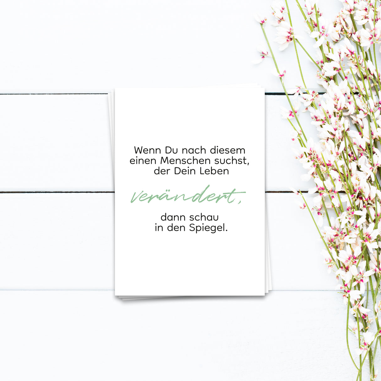 Wenn Du nach diesem einen Menschen suchst, der Dein Leben verändert - Postkarte