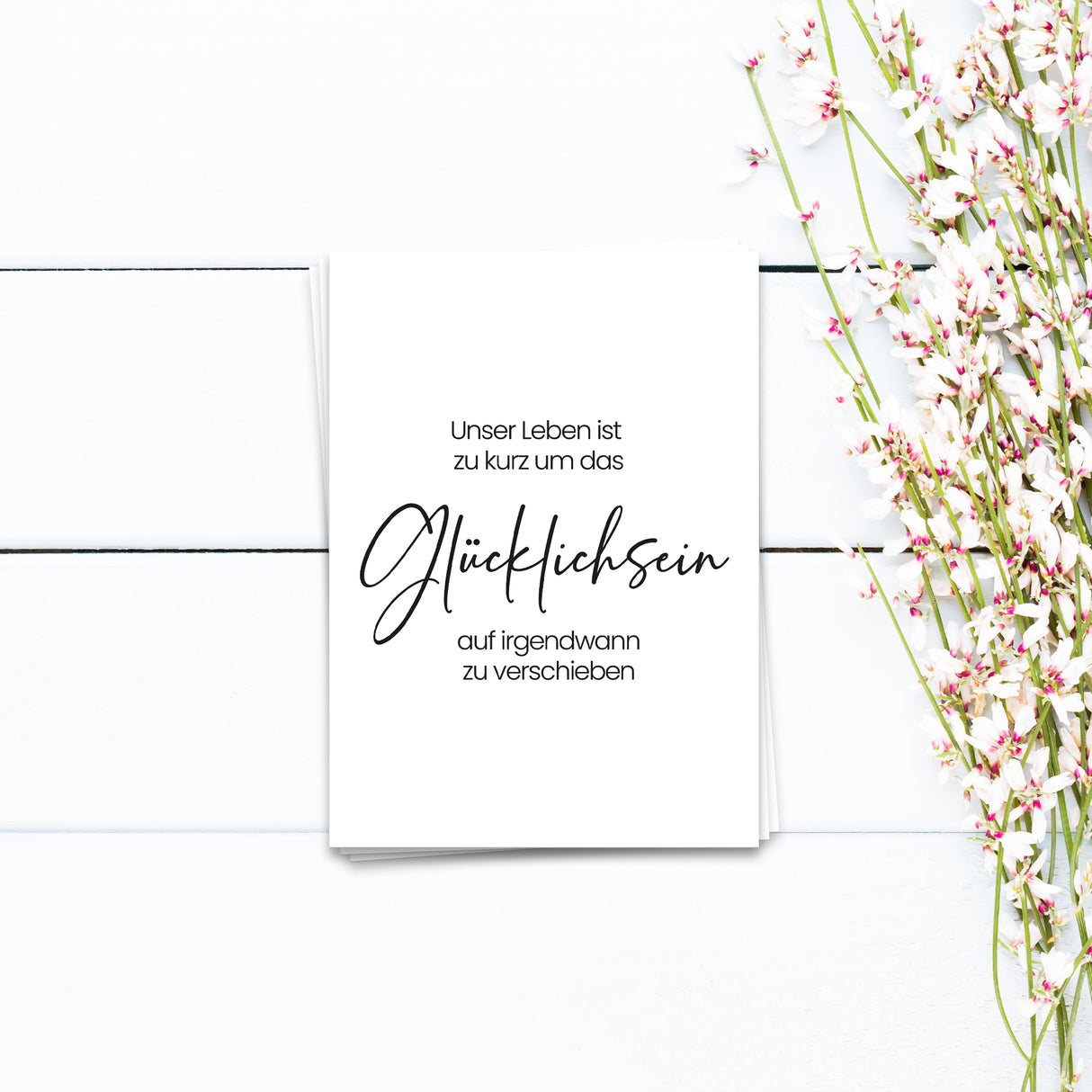 Unser Leben ist zu kurz - Postkarte