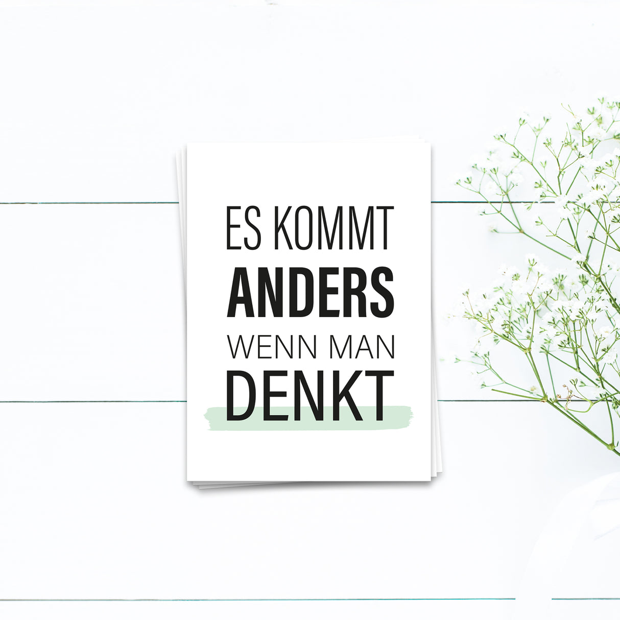 Es kommt anders wenn man denkt - Postkarte