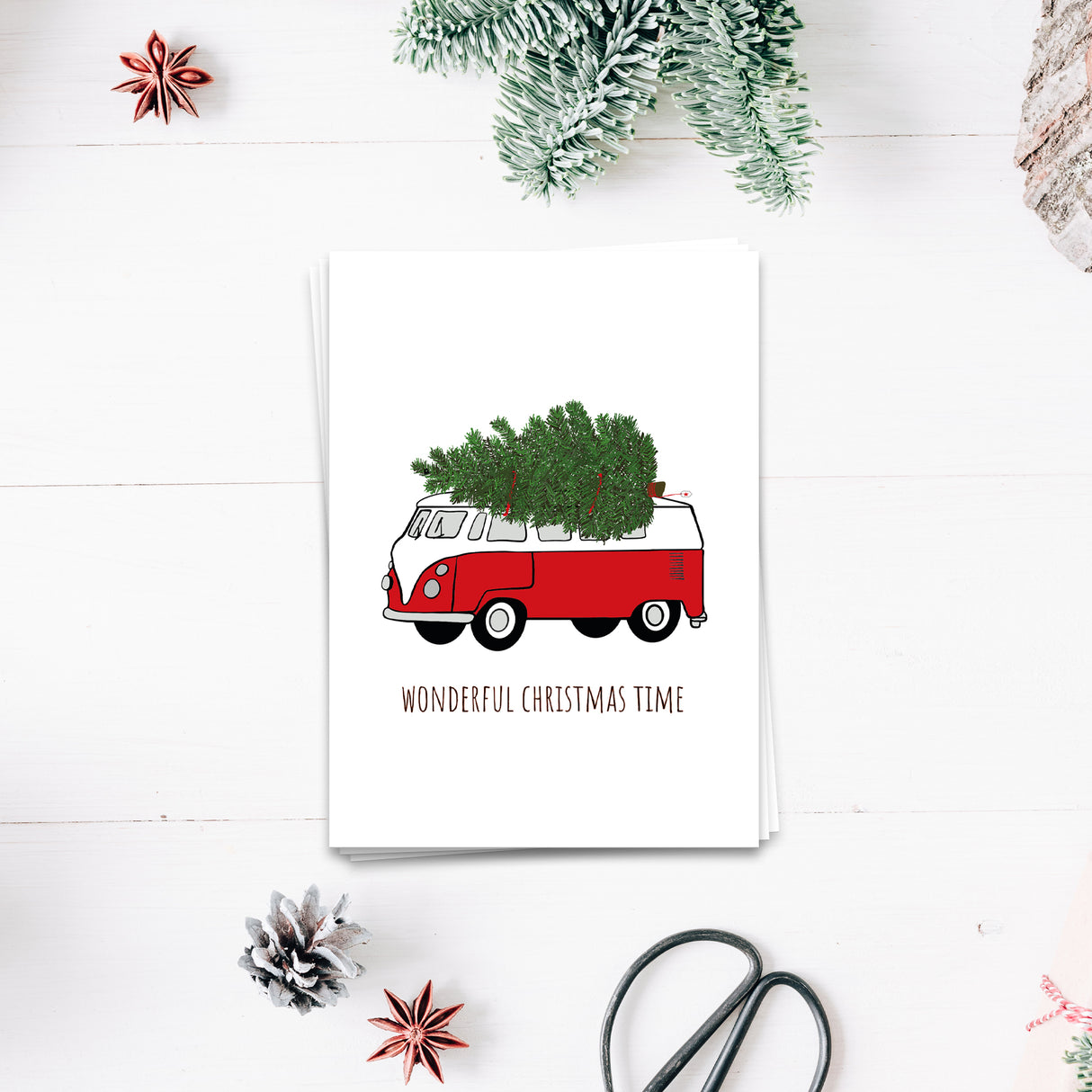 Wonderful christmas time - Weihnachtskarte