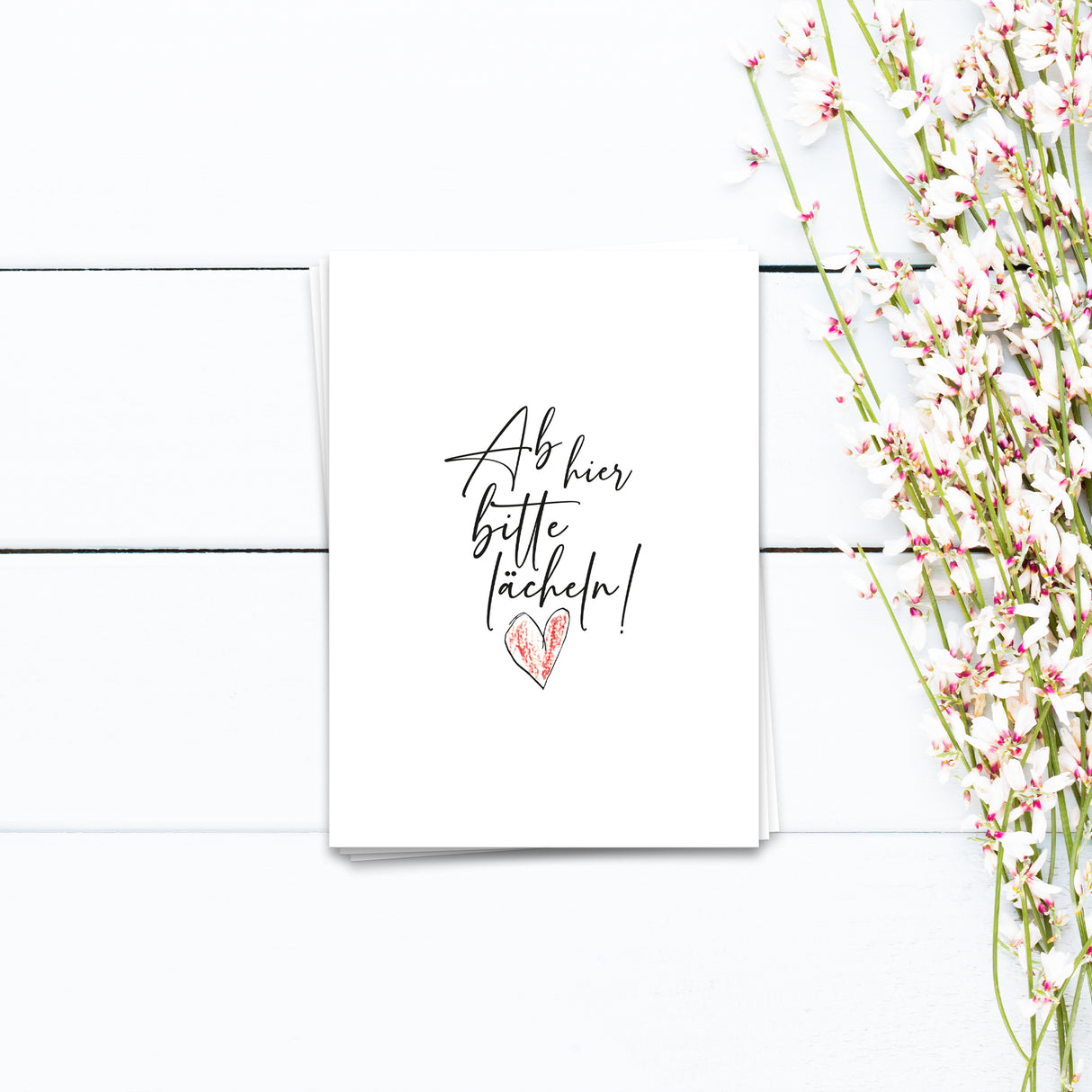 Ab hier bitte Lächeln 1 - Postkarte