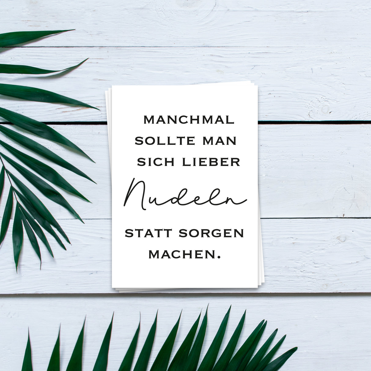 Nudeln machen - Postkarte