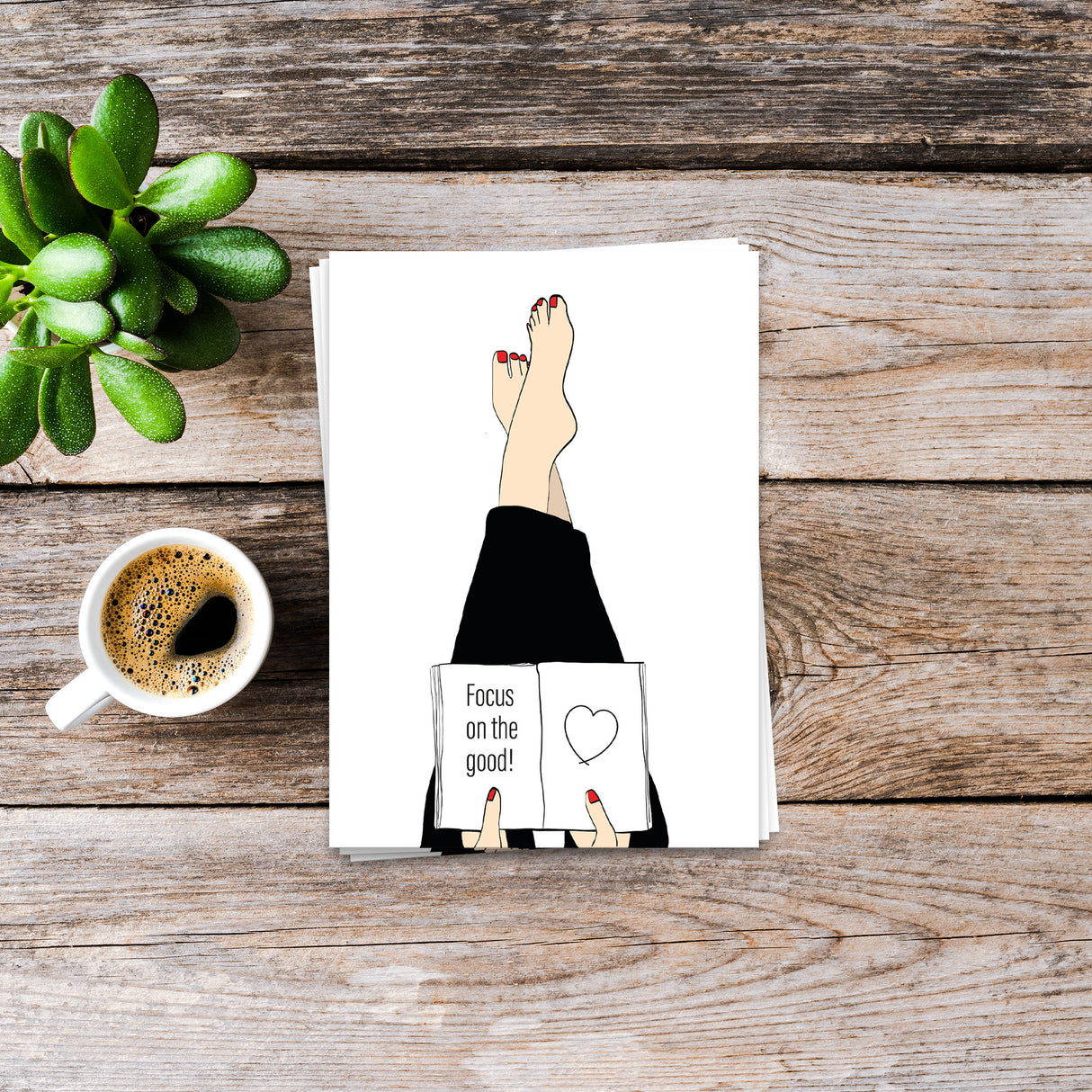 Focus on the good - Postkarte