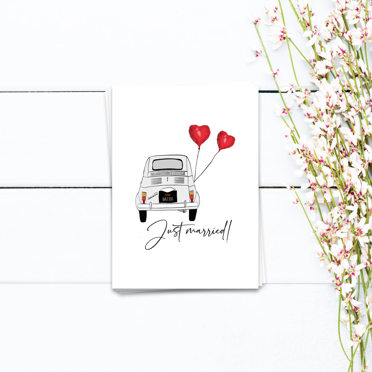 Just married - Postkarte