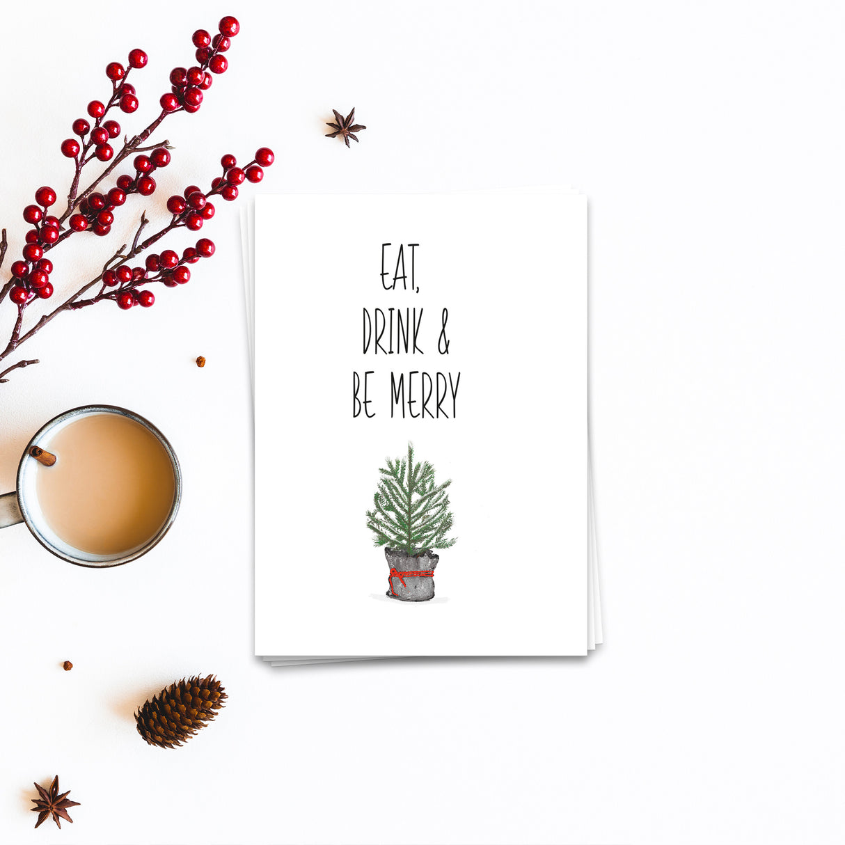 Eat, drink and be merry - Weihnachtskarte