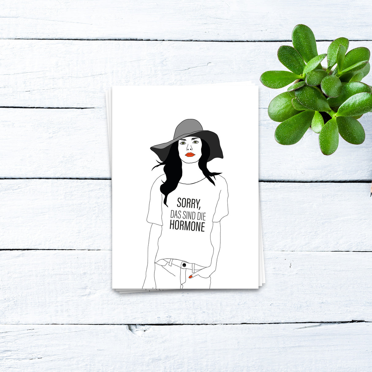Sorry, das sind die Hormone - Postkarte