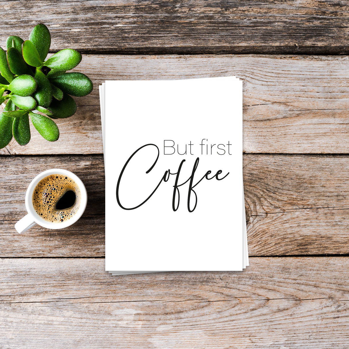 But first coffee - Postkarte