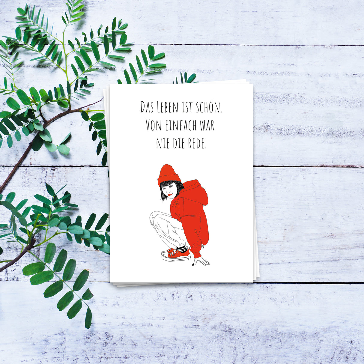 Das Leben ist schön - Postkarte