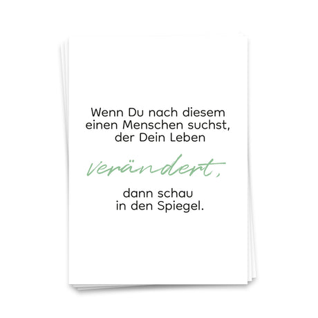 Wenn Du nach diesem einen Menschen suchst, der Dein Leben verändert - Postkarte