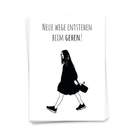 Neue Wege entstehen beim Gehen - Postkarte