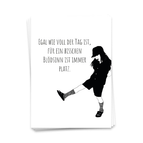 Egal wie voll der Tag ist - Postkarte