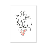 Ab hier bitte lächeln - Magnet