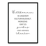 Willkommen in unserem Kulturhaushalt - Poster