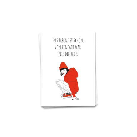 Das Leben ist schön - Postkarte