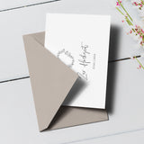 Zur Hochzeit alles Liebe - Klappkarte mit Umschlag