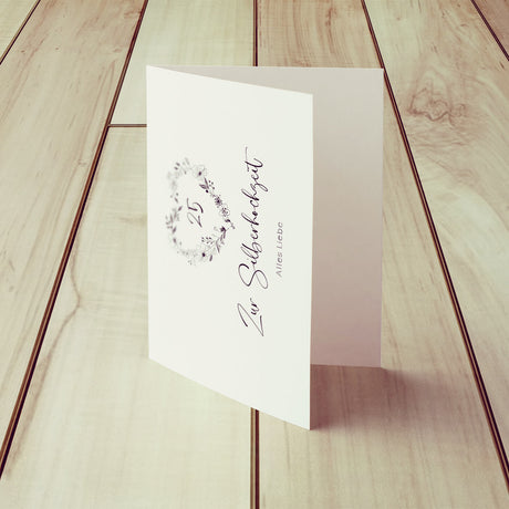 Zur Silberhochzeit alles Liebe - Klappkarte mit Umschlag