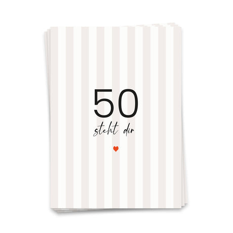 50 steht dir - Postkarte