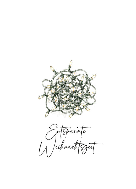 Entspannte Weihnachtszeit - Weihnachtskarte