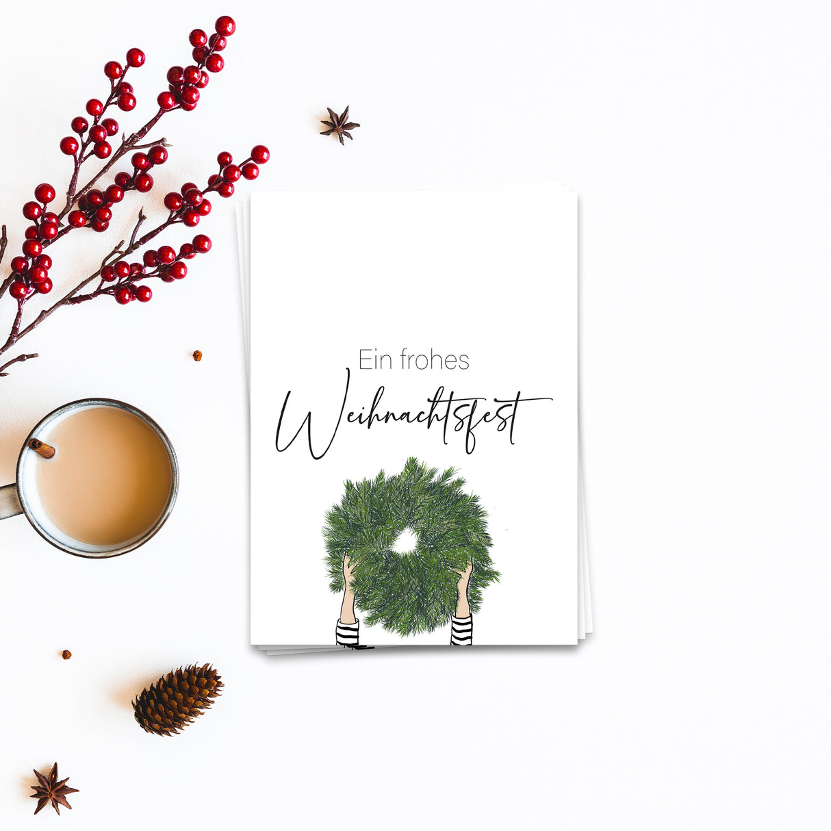 Ein frohes Weihnachtsfest - Weihnachtskarte