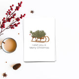 I wish you a merry christmas - Weihnachtskarte