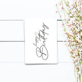 Happy Birthday sw -  Postkarte