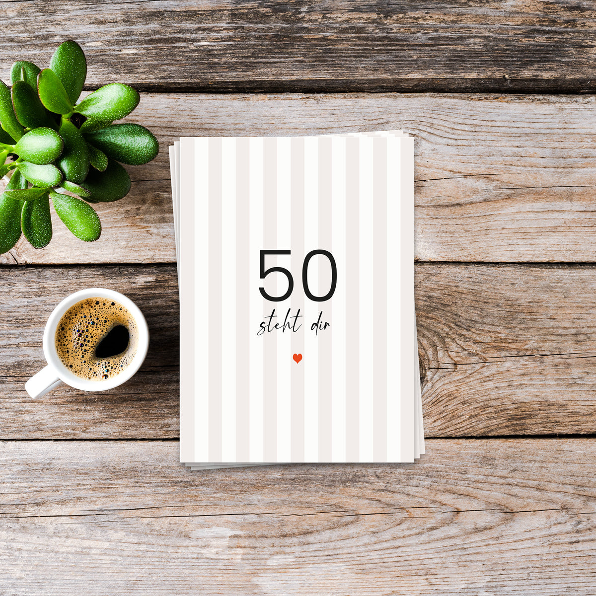 50 steht dir - Postkarte