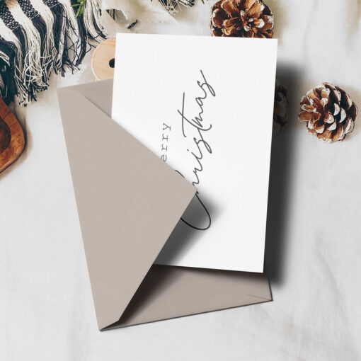Merry Christmas  - Klappkarte mit Umschlag